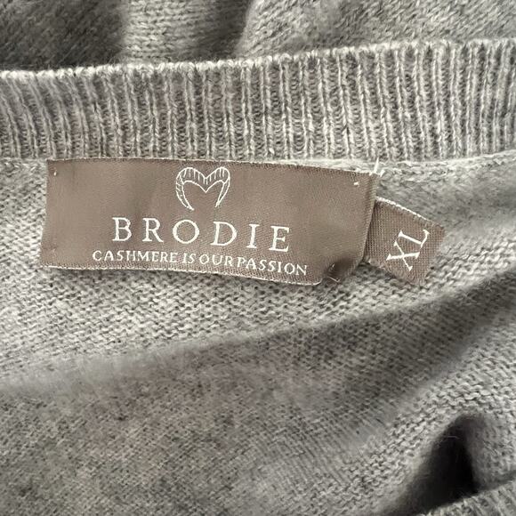 Brodie Cashmere Sweater Crewneck Sunday Funday Gray Neon Size XL Crewneck - Picture 10 of 11
